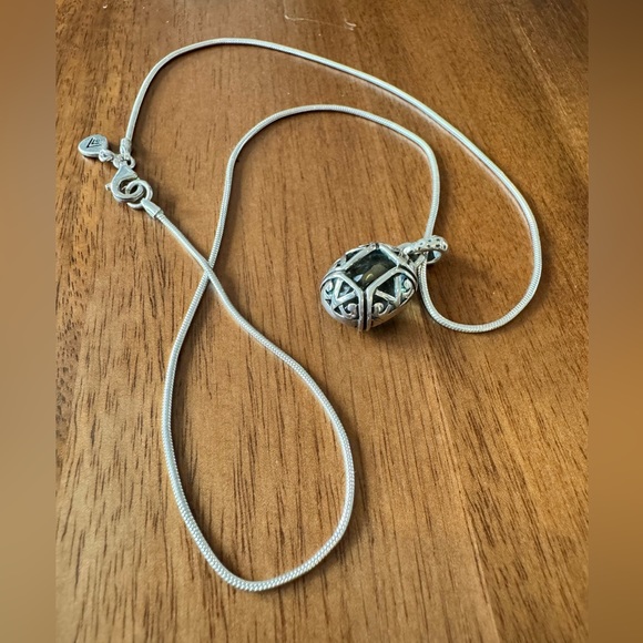 Silpada Sterling Silver and Aqua Glass Pendant Necklace - Picture 7 of 9